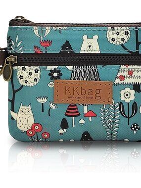 Coin Bag, Waterproof Coin Wallet Small Coin Purse with Zipper and Keyring, Cute